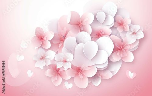 heart bouquets background with vector heart