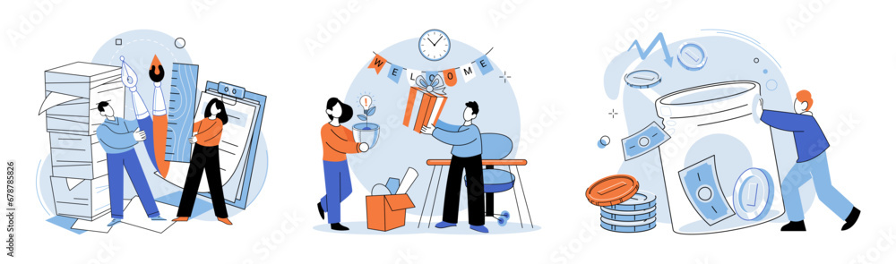 Business chaos. Vector illustration. Difficulties arise due to pressure and overload work, leaving individuals feeling exhausted and drained The chaotic nature business environment clead to physical Business chaos. Vector illustration. Difficulties arise due to pressure and overload work, leaving individuals feeling exhausted and drained The chaotic nature business environment clead to physical