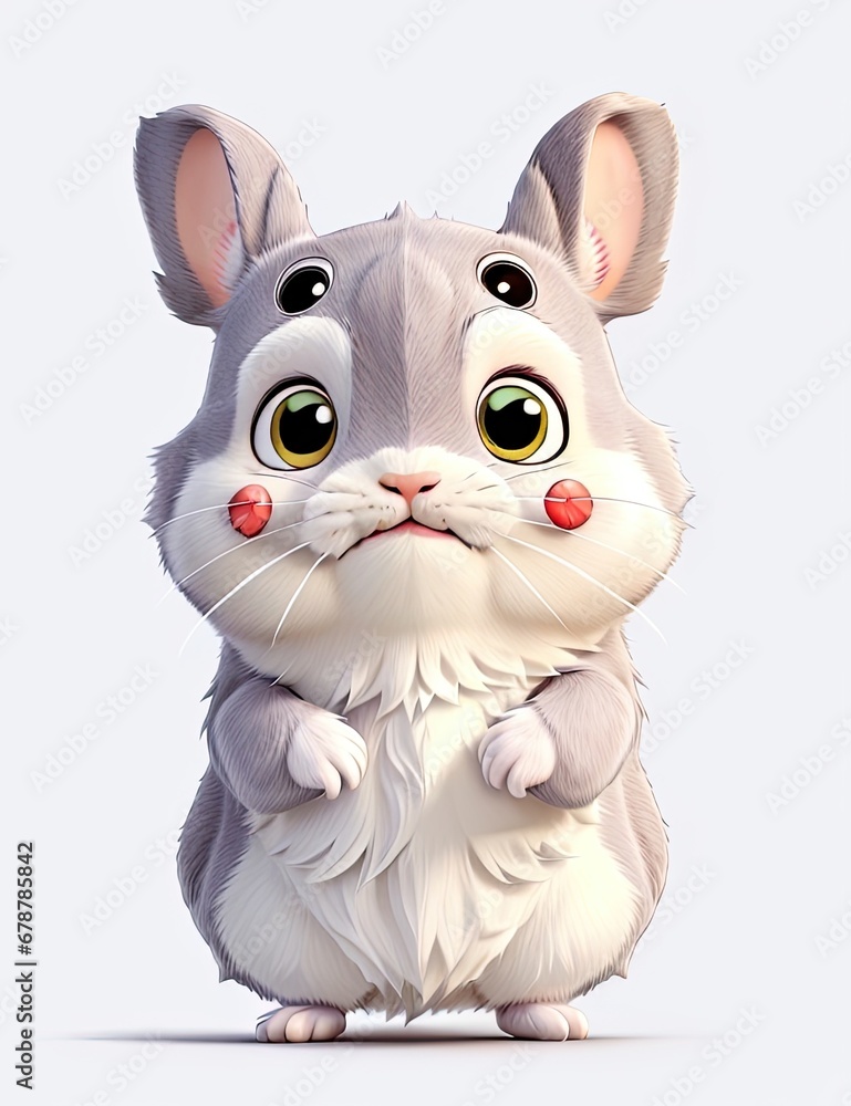 3D rendering of a cute little mouse isolated on white background.
3D rendering of a cute little mouse isolated on white background.