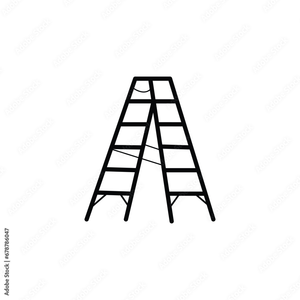 stepladder icon. stepladder symbol template for graphic and web design collection logo vector illustration