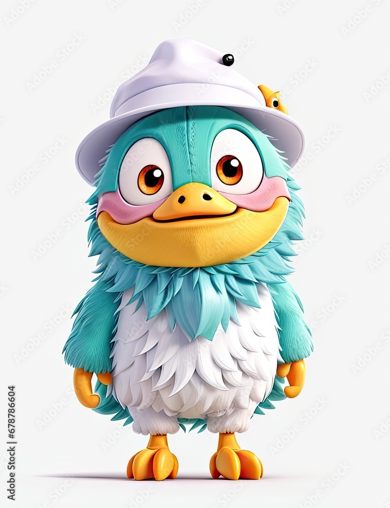 Illustration of a cute cartoon duck isolated on a white background.
Illustration of a cute cartoon duck isolated on a white background.