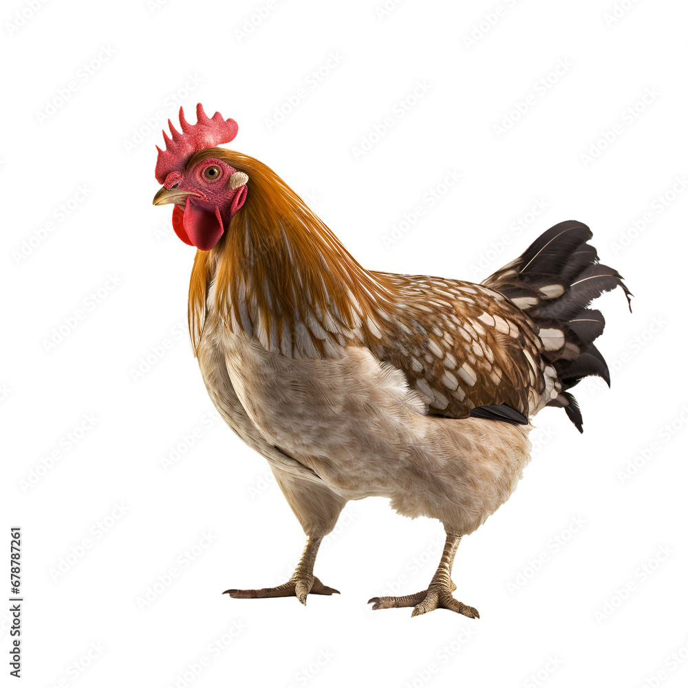 Chicken hen animal isolated background