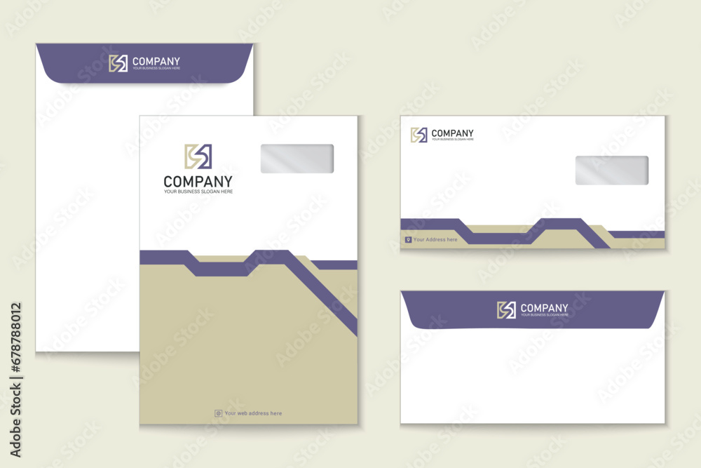Fototapeta premium Unique professional colorful C4 and DL envelope design for Corporate company