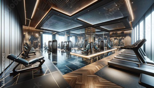 Fitness Elegance: Luxurious Gym Interior