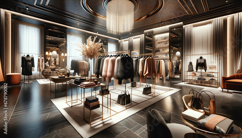 high-end fashion boutique interior