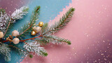 christmas branch on background