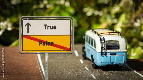 Street Sign True versus False