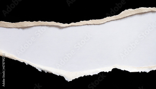 close up of a white ripped piece of paper with copyspace torn paper isolated png photo