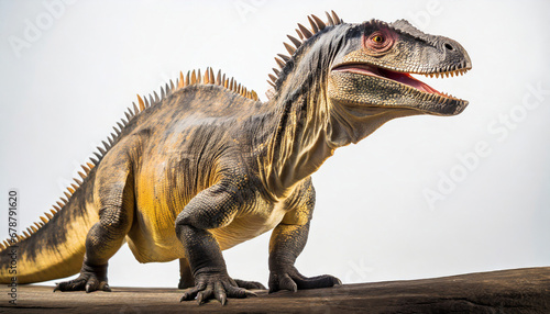 iguanodon dinosaur against white background