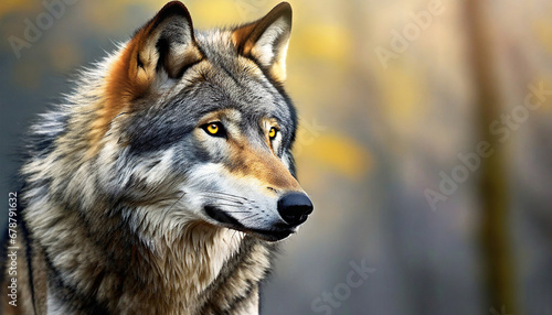 gray wolf portrait hd 8k wallpaper stock photographic image © Wendy