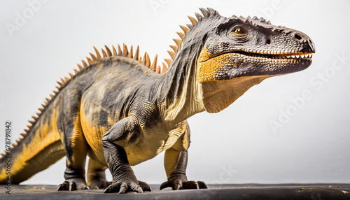 iguanodon dinosaur against white background photo