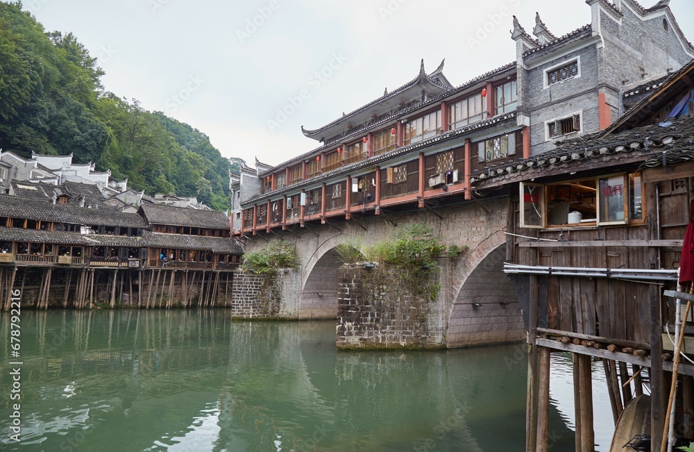 The Rainbow Bridge in Fenghuang Ancient Town, Hunan Provice, China