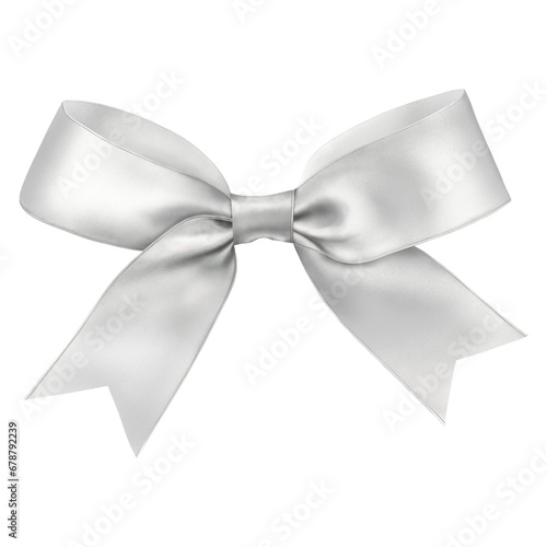 an elegant white silk bow 