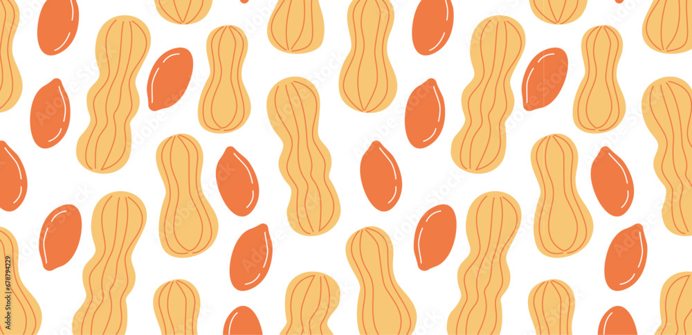 Peanuts vector graphic isolated on white background. Peeled and unpeeled nuts. Whole fruits with kernel wallpaper. Cartoon vector flat graphic. Peanuts vector graphic isolated on white background. Peeled and unpeeled nuts. Whole fruits with kernel wallpaper. Cartoon vector flat graphic.