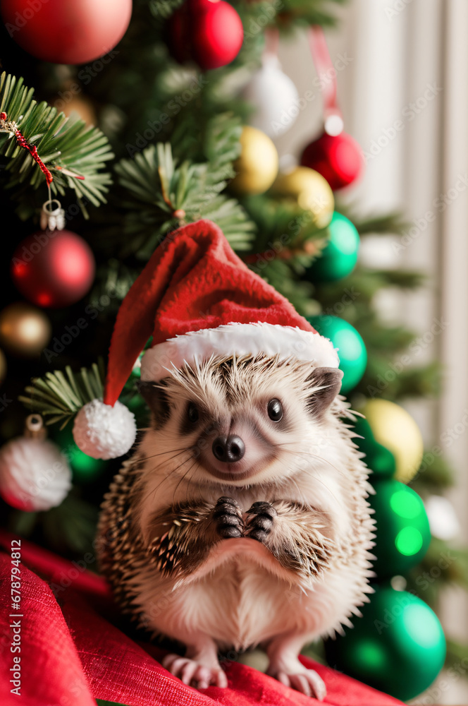 Cute Christmas Hedgehog Cute Christmas Hedgehog