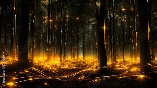 A Forest of Luminous Trees Harmonizes Biology and Digital Technologies, Producing Striking Light