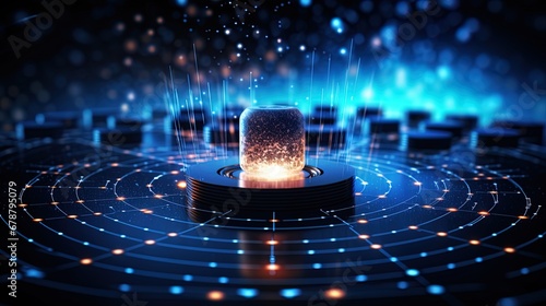 Wallpaper Mural Quantum Communication Tech Utilizes Quantum Physics Principles, Ensuring Absolute Data Transmissi Torontodigital.ca