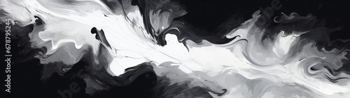 Super Ultrawide Ink Brush Strokes Texture Abstract Background Wallpaper