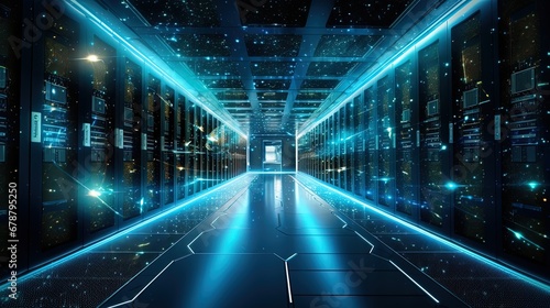 A Future Data Processing Center Utilizes Quantum Computers, Guaranteeing High-Speed, Effective Ca