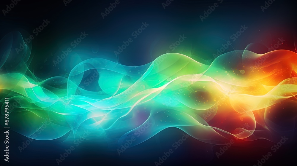 Obraz premium Visual Energy Flows and Light Flashes in Abstract Background Convey Dynamic Impressions