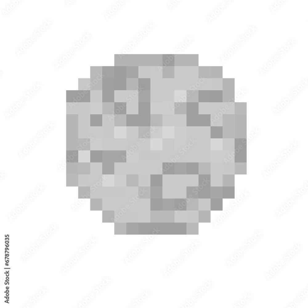 Fototapeta premium pixel art meteoroid illustration