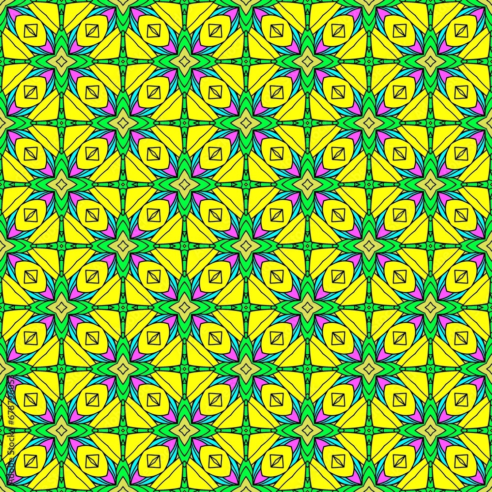 AI generated illustration of a vibrant colorful pattern background