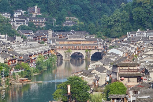 The Rainbow Bridge in Fenghuang Ancient Town, Hunan Provice, China photo