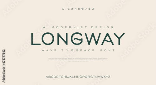 Luxury sans serif alphabet letters font and number. Classic Lettering Minimal Fashion Designs. Typography decorative wedding fonts and logo. vector illustration photo