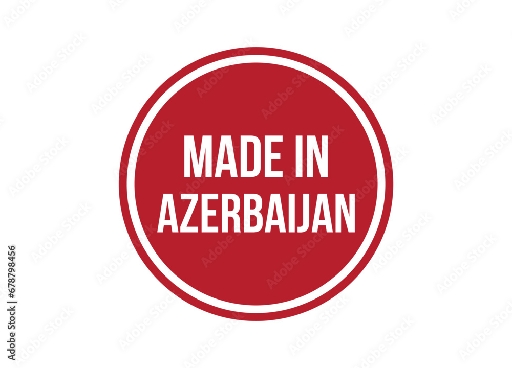 Made in Azerbaijan red vector banner illustration isolated on white background Made in Azerbaijan red vector banner illustration isolated on white background