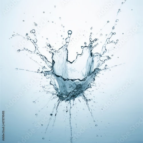 Dynamic moment of a drop of water in the middle of a splash