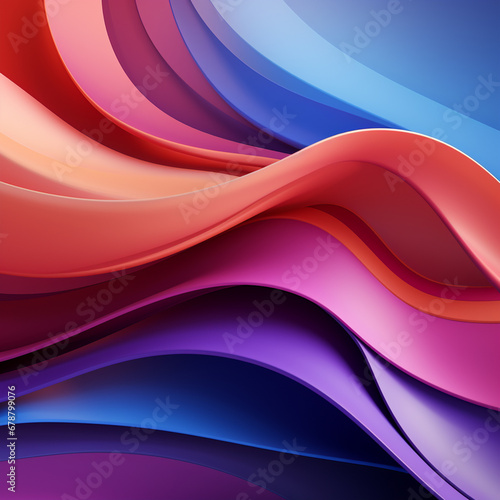 Thin line wavy abstract vector background