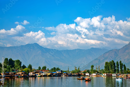 Shikara ride and house boat in dale lake, Srinagar,Jammu,Kashmir India.
