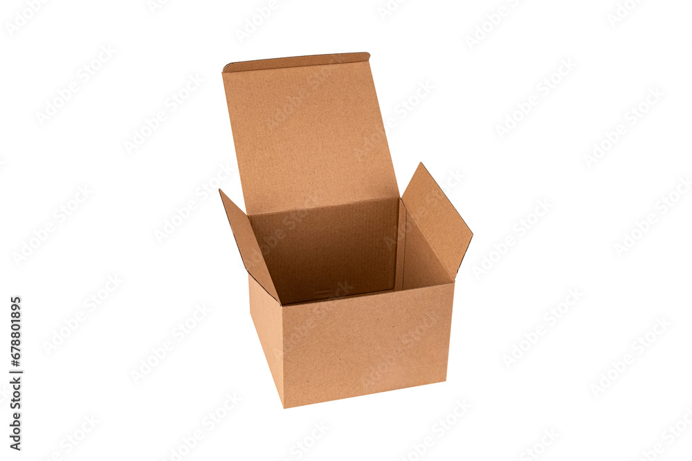 Parcel box or cardboard box isolated on white background. Parcel box or cardboard box isolated on white background.