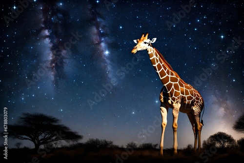 giraffe in the savannah