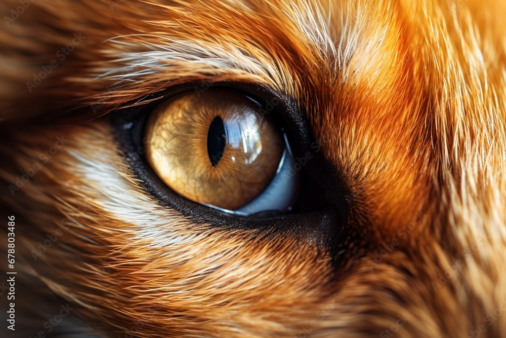 Close up of a red fox eye