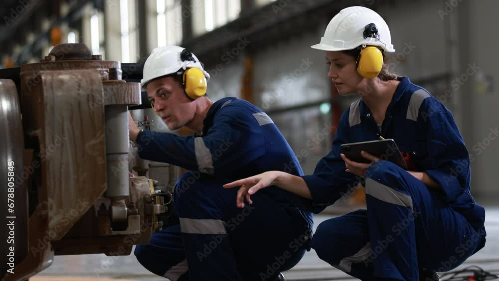 Rail engineer service and maintenance underbody of electric train Rail engineer service and maintenance underbody of electric train