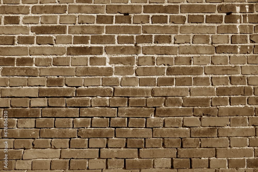 Fototapeta premium Brown brick wall texture and pattern.