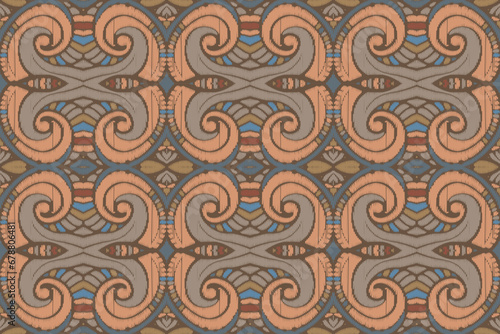 American ethnic native pattern.Traditional Navajo,Aztec,Apache,Southwest and Mexican style fabric pattern.Abstract vector motifs pattern.Design for fabric,clothing,blanket,carpet,woven,wrap,decoration