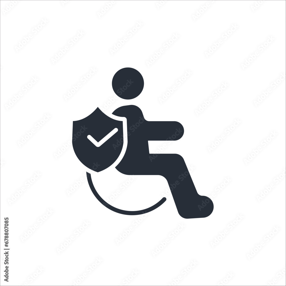 disability icon. vector.Editable stroke.linear style sign for use web design,logo.Symbol illustration. disability icon. vector.Editable stroke.linear style sign for use web design,logo.Symbol illustration.
