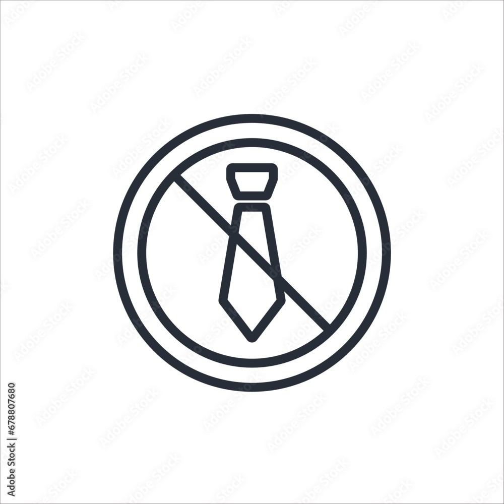 no dress code icon. vector.Editable stroke.linear style sign for use web design,logo.Symbol illustration. no dress code icon. vector.Editable stroke.linear style sign for use web design,logo.Symbol illustration.