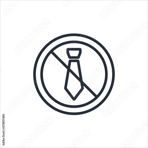 no dress code icon. vector.Editable stroke.linear style sign for use web design,logo.Symbol illustration.