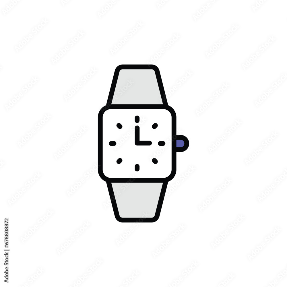 Wrist Watch icon design with white background stock illustration Wrist Watch icon design with white background stock illustration