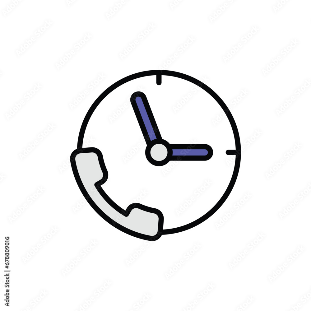 Clock icon design with white background stock illustration Clock icon design with white background stock illustration