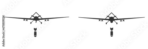 Bayraktar icon. War drone vector ilustration.