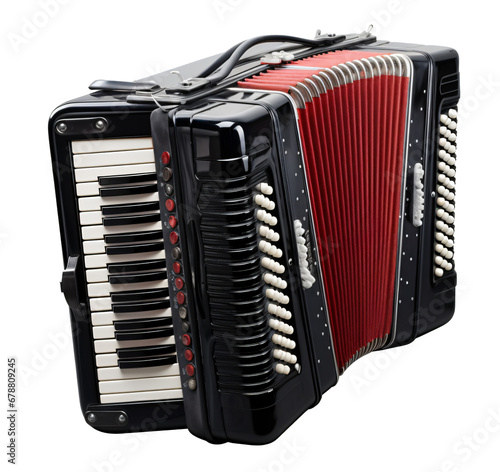Accordion isolated on the transparent background PNG. photo