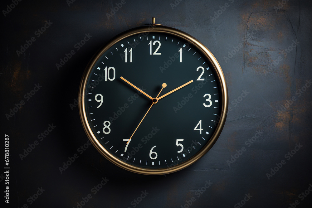 custom made wallpaper toronto digitalSleek black wall clock with gold details and dark ambiance