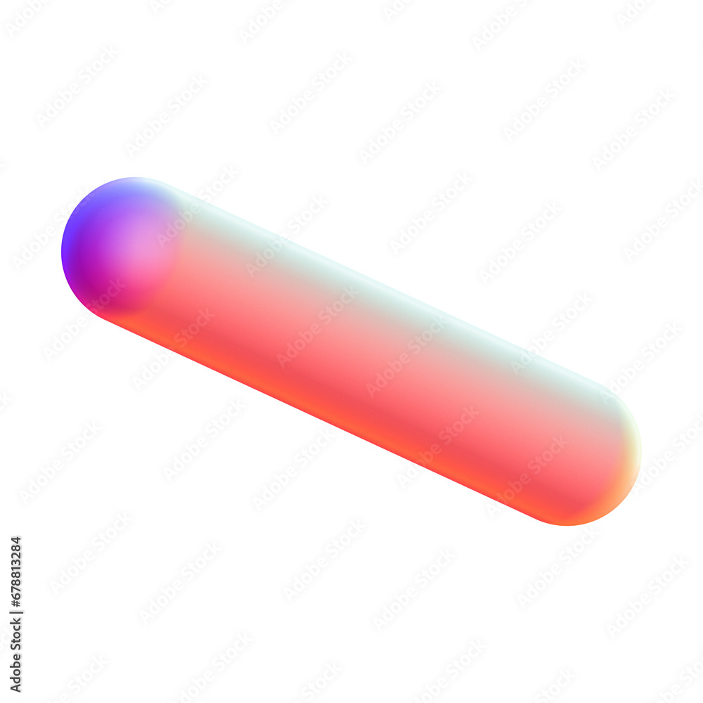 Holographic 3D shape isolated on a transparent background. Trendy abstract geometric design element in purple and pink colors. Holographic 3D shape isolated on a transparent background. Trendy abstract geometric design element in purple and pink colors.