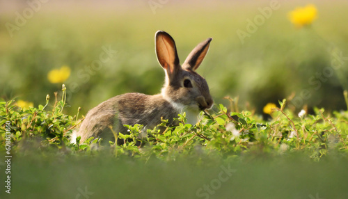 rabbit in the grass hd 8k wallpaper stock photographic image © Florence