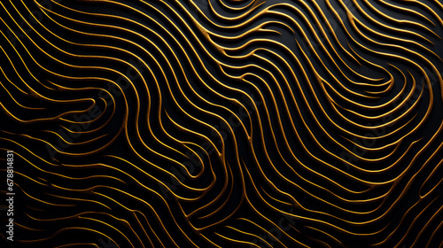 abstract texture background in the form of a gold fingerprint. ai generative