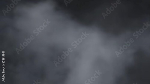 Abstract white smoke in slow motion. Smoke, Cloud of cold fog in light spot background. photo